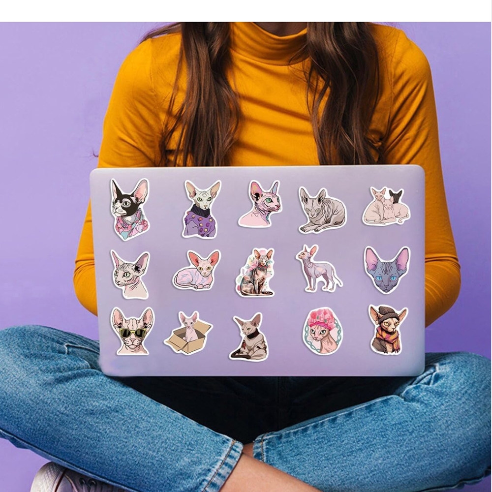 Sphynx Cat Sticker Pack - Picture 2 of 7